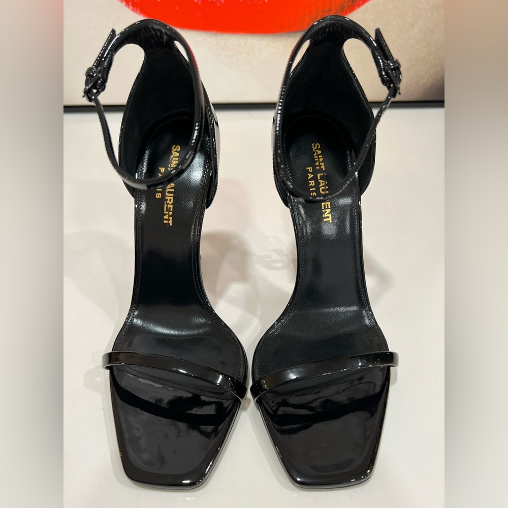 Saint Laurent Opyum Leather Sandals EU:38.5 - Picture 4 of 12